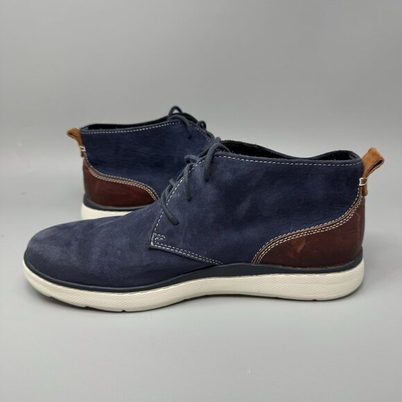 Johnston & Murphy Farley Chukka Boot Navy Oiled Nubuck Size 10.5 Men’s - Picture 2 of 9